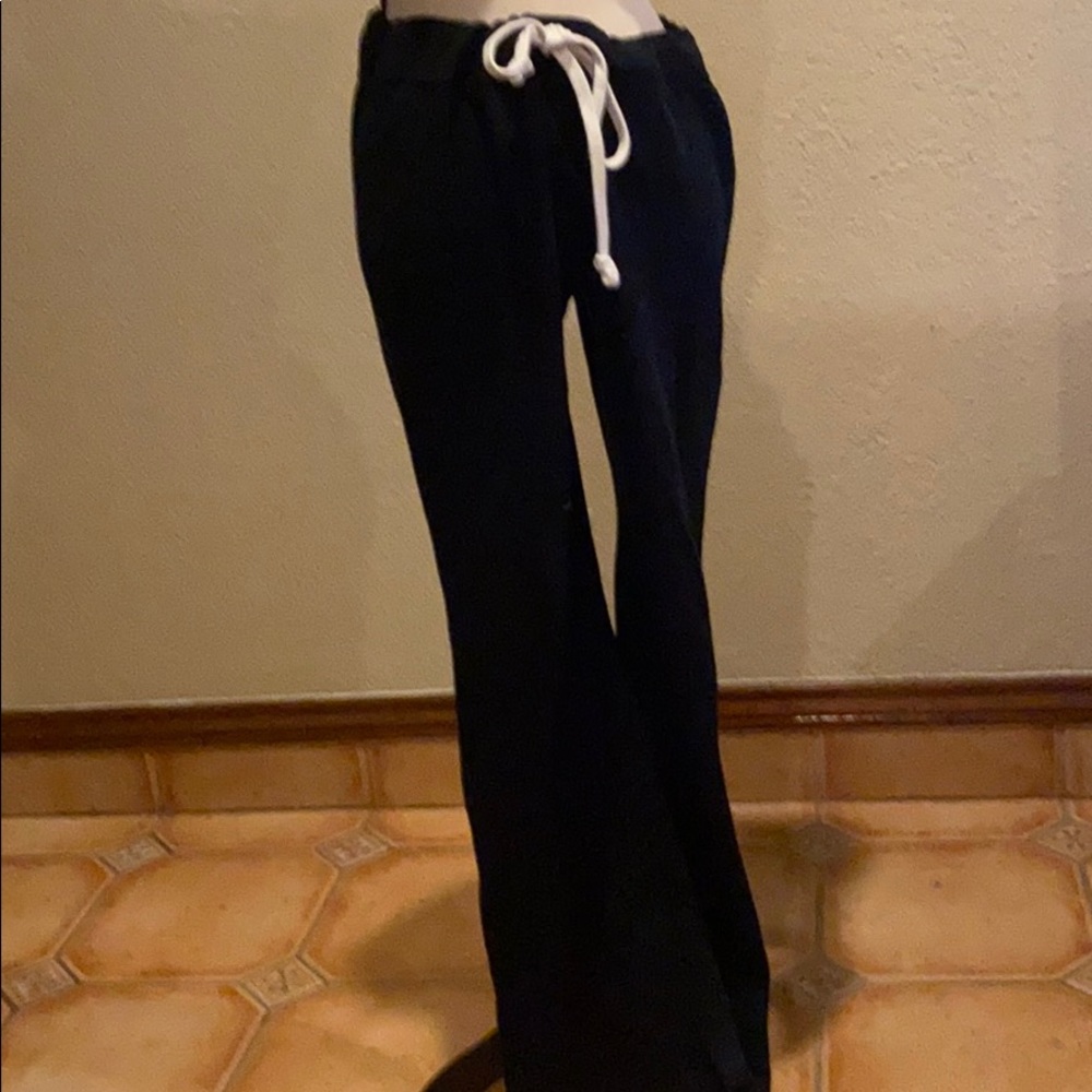 Mossimo black wide leg track pants size Large